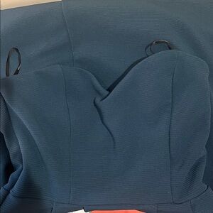 Elegant heart shape dark teal Strapless Dress